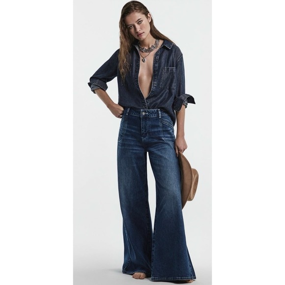 Pilcro Denim - Pilcro high rise ultra wideleg denim trouser size 29